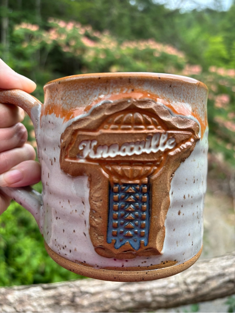 Handmade Sunsphere Knoxville Tennessee Ceramic Pottery Mug in Earthy White